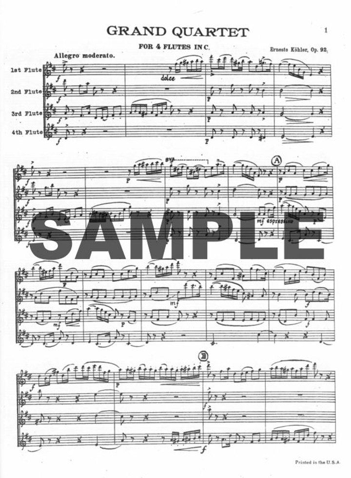 Koehler, E :: Grand Quartet, Op. 92