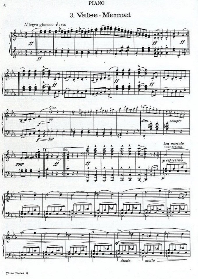 Bizet, G :: Three Pieces