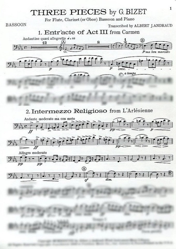 Bizet, G :: Three Pieces