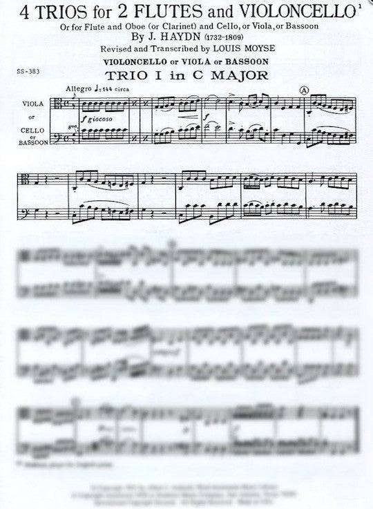 Haydn, J :: Four London Trios