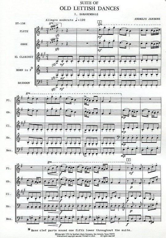 Jansons, A :: Suite of Old Lettish Dances