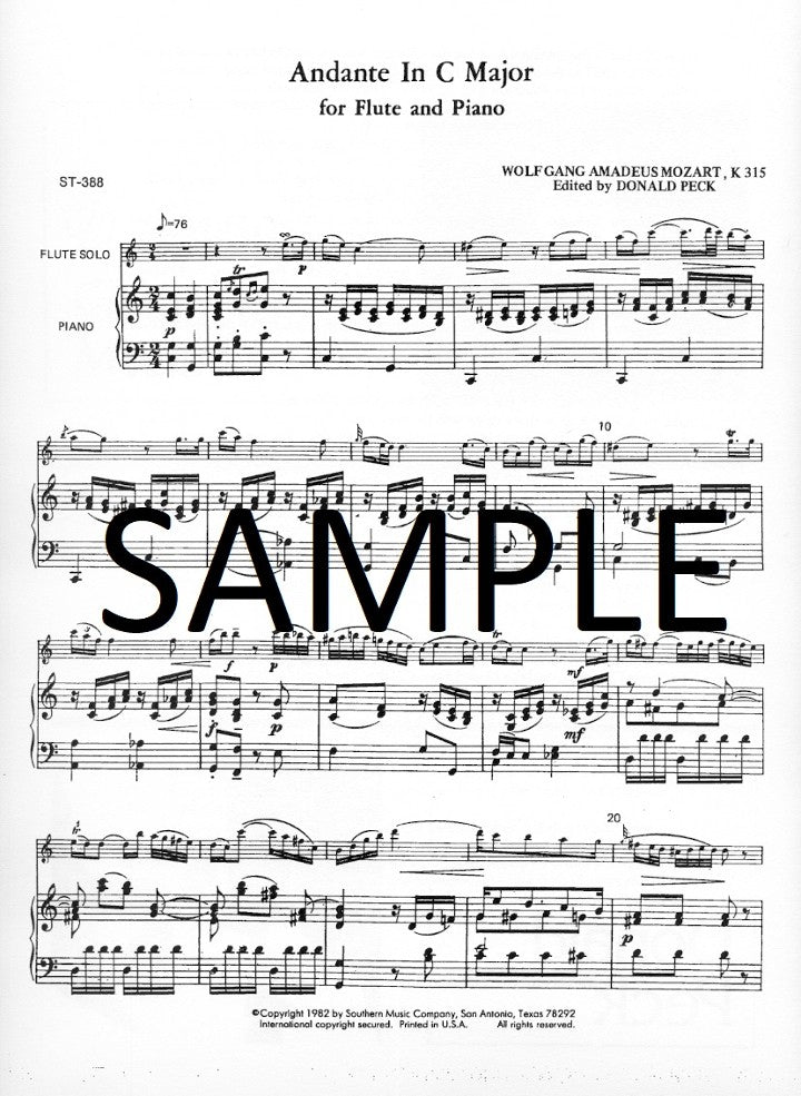 Mozart, WA :: Andante in C (K 315)