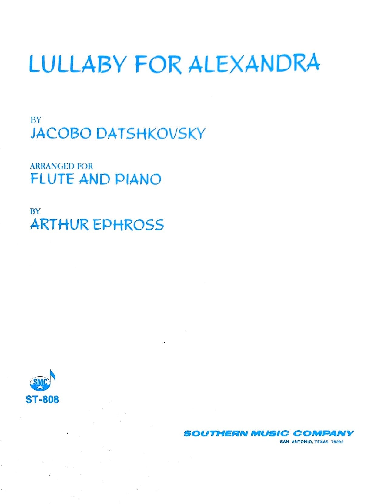 Datshkovsky, J :: Lullaby for Alexandra