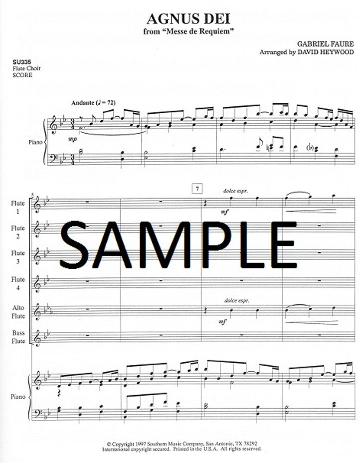 Faure, G :: Agnus Dei from 'Messe de Requiem'