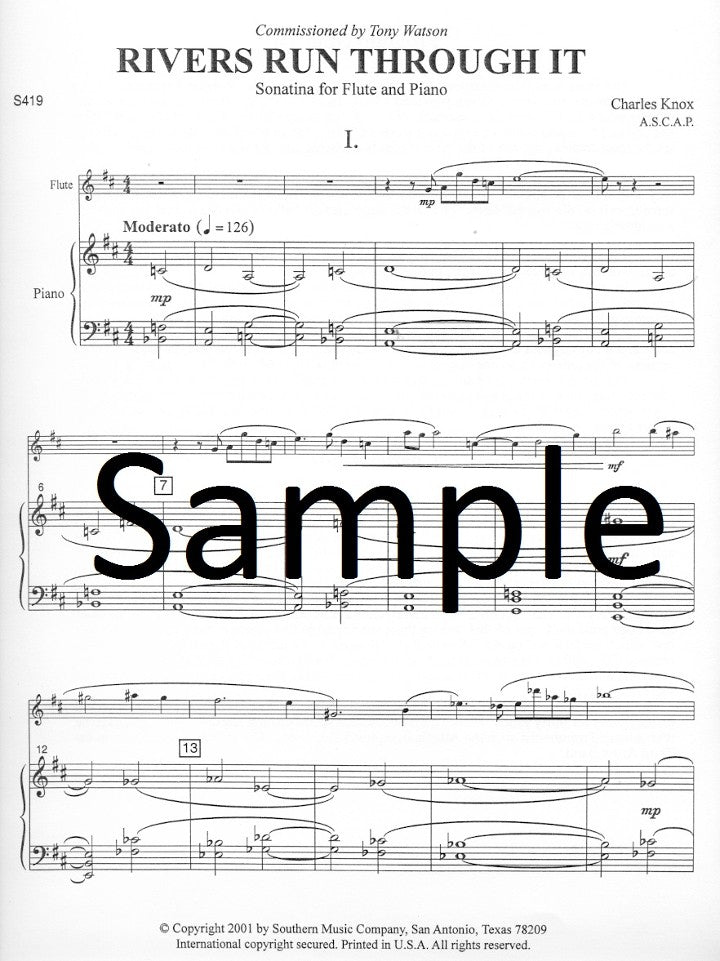 Knox, C :: Rivers Run Through It (Sonatina for Flute & Piano)