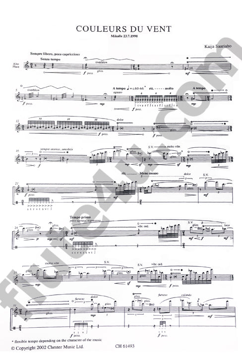 Saariaho, K :: Couleurs du Vent