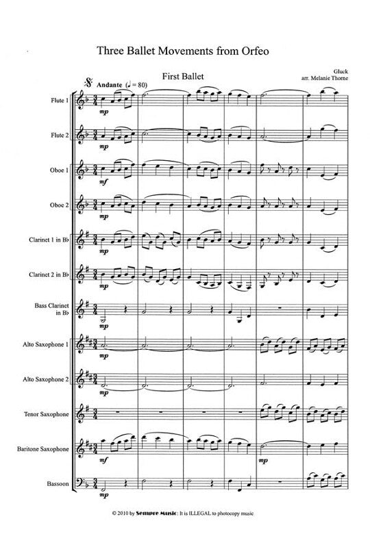 Gluck, CW :: 3 Ballet Movements From Orfeo Et Euridice