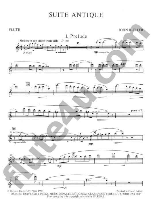 Rutter, J :: Suite Antique