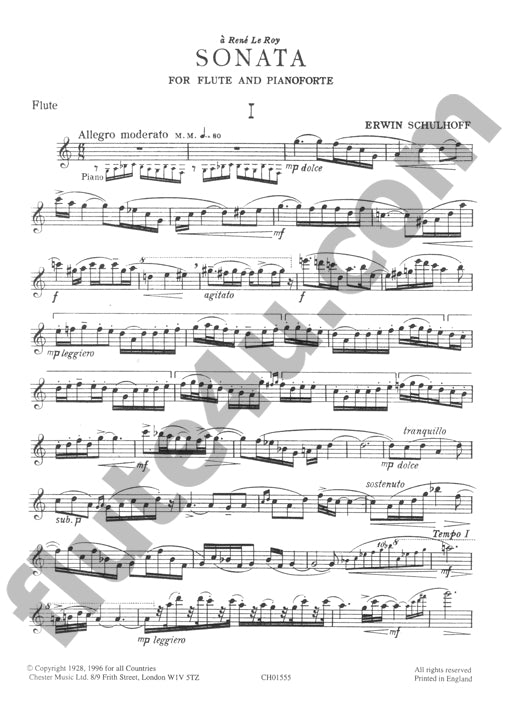 Schulhoff, E :: Flute Sonata