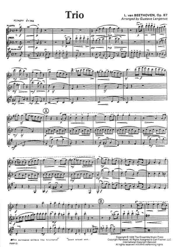 Beethoven, L :: Trio op. 87