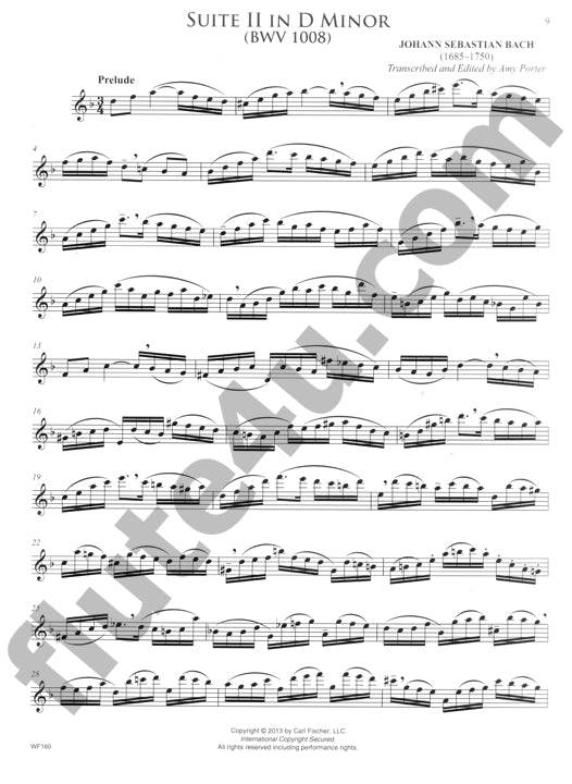 Bach, JS :: Six Cello Suites for Flute