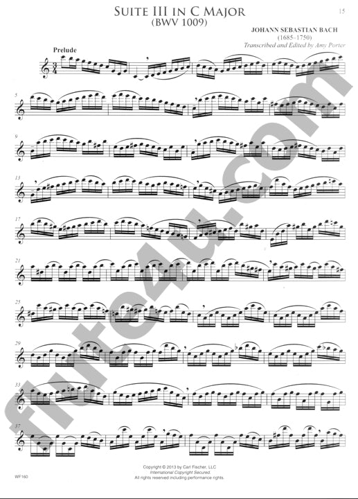 Bach, JS :: Six Cello Suites for Flute