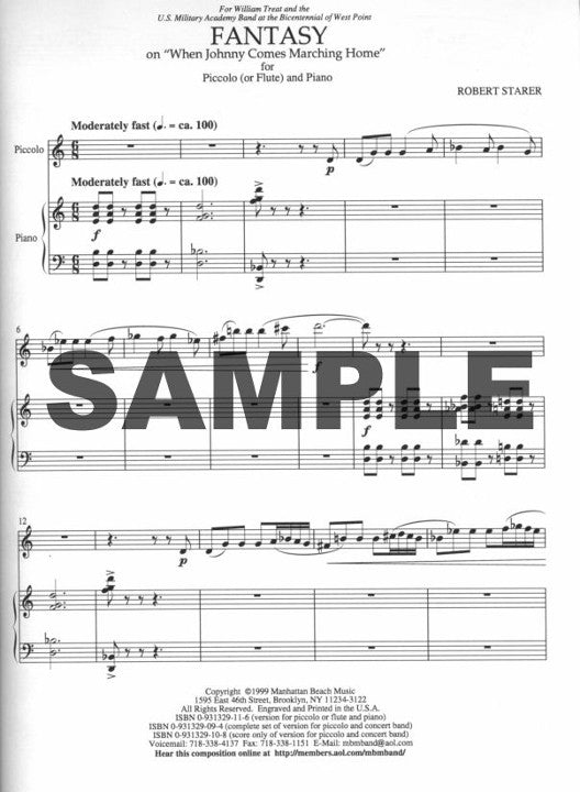 Starer, R :: Fantasy on When Johnny Comes Marching Home