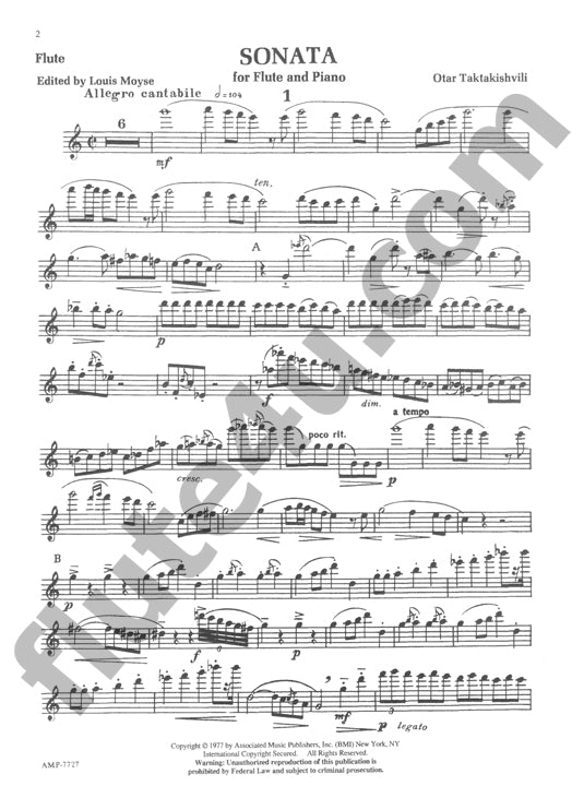 Taktakishvili, O :: Sonata