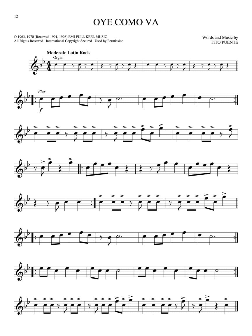 Various :: Easy Instrumental Play-Along - Classic Rock for Flute: 10 Monumental Hits