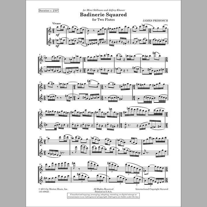 Primosch, J :: Badinerie Squared