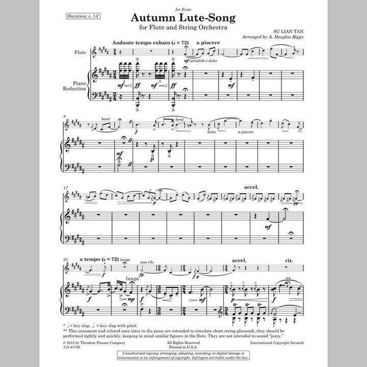 Tan, SL :: Autumn Lute-Song