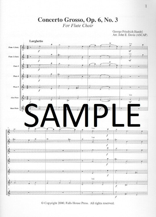 Handel, GF :: Concerto Grosso, Op. 6, No. 3