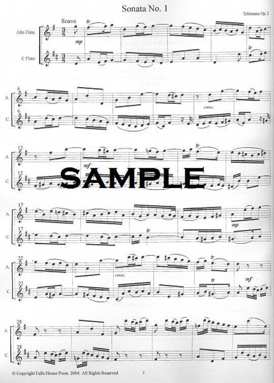 Telemann, GP :: Six Sonatas for Two Flutes, Op. 2