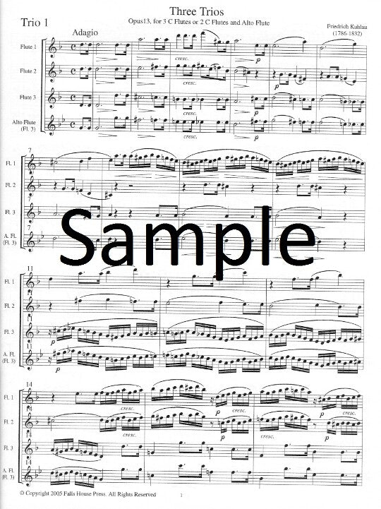 Kuhlau, F :: Three Trios, Op. 13