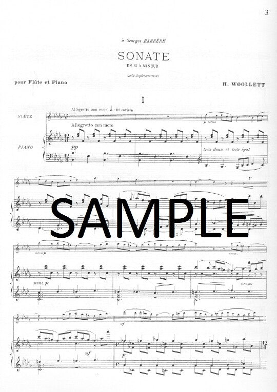 Woollett, H :: Sonata in Bb minor