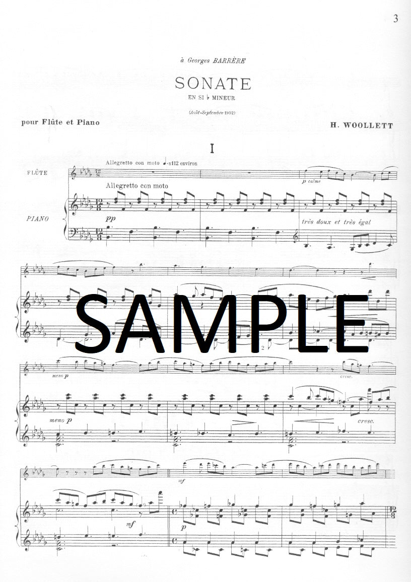 Woollett, H :: Sonata in Bb minor