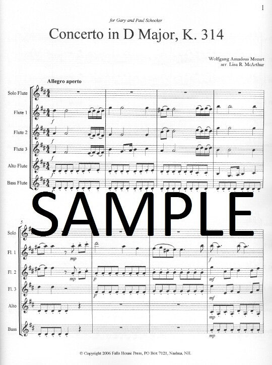 Mozart, WA :: Concerto in D Major, K. 314