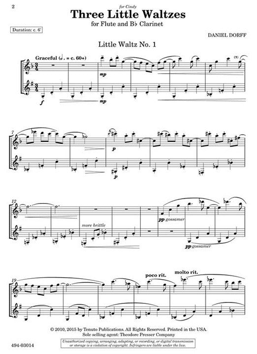 Dorff, D :: Three Little Waltzes