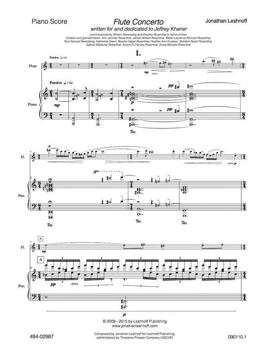 Leshnoff, J :: Flute Concerto