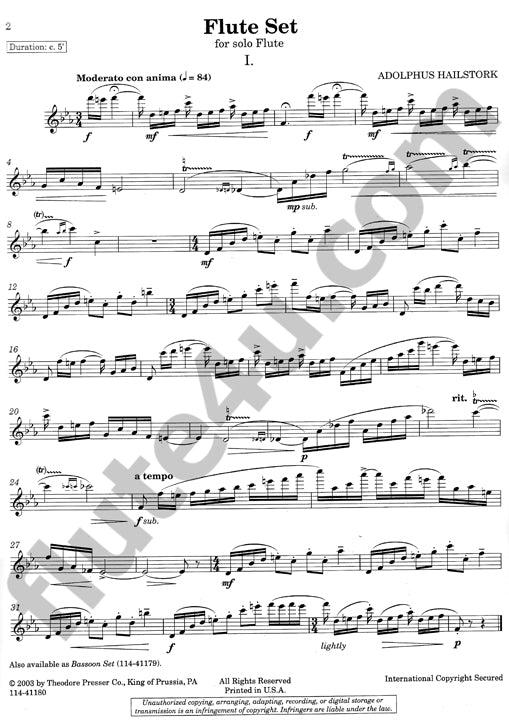 Hailstork, A :: Flute Set