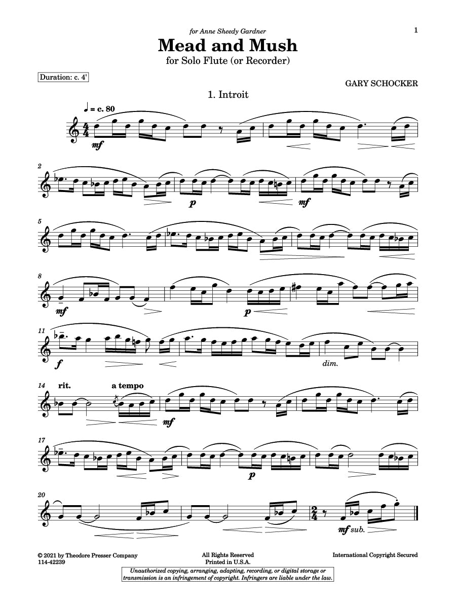 Schocker, G :: Mead and Mush