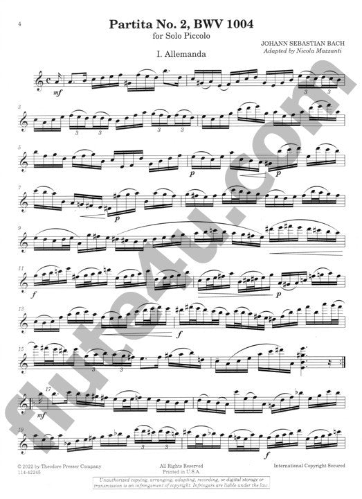 Bach, JS :: Partita No. 2, BWV 1004