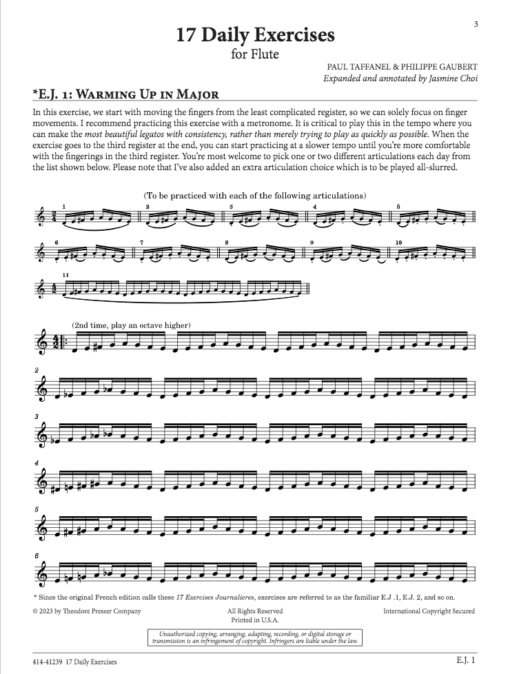 Taffanel, P; Gaubert, P :: 17 Daily Exercises
