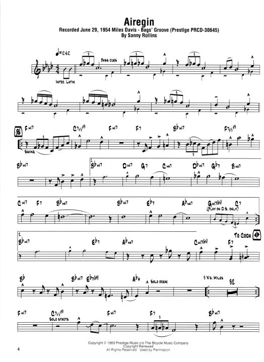 Rollins, S :: Sonny Rollins Omnibook