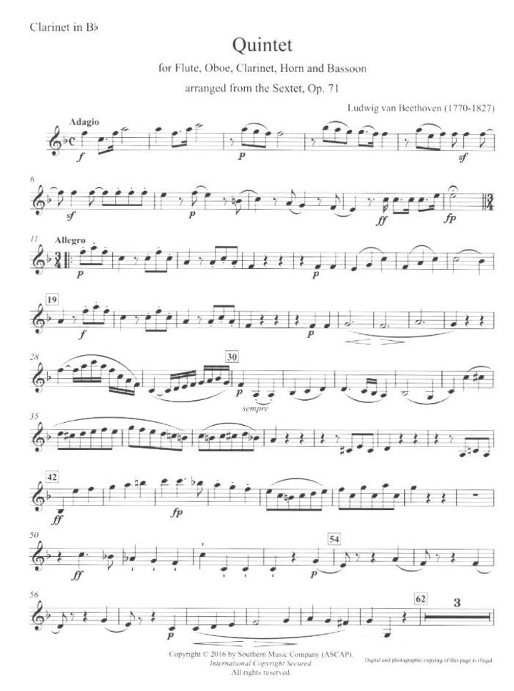Various :: Twenty Two Woodwind Quintets - Clarinet in Bb