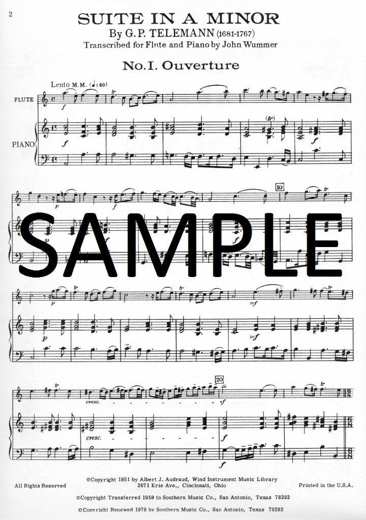 Telemann, GP :: Suite in A minor