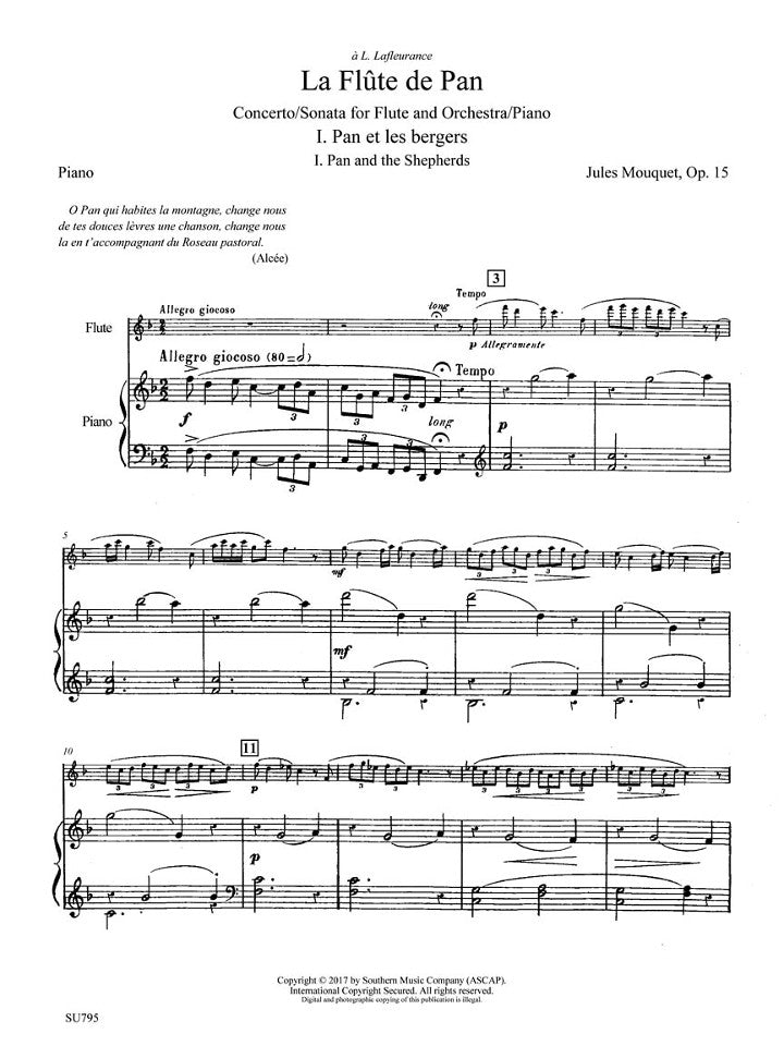 Mouquet, J :: La Flute de Pan