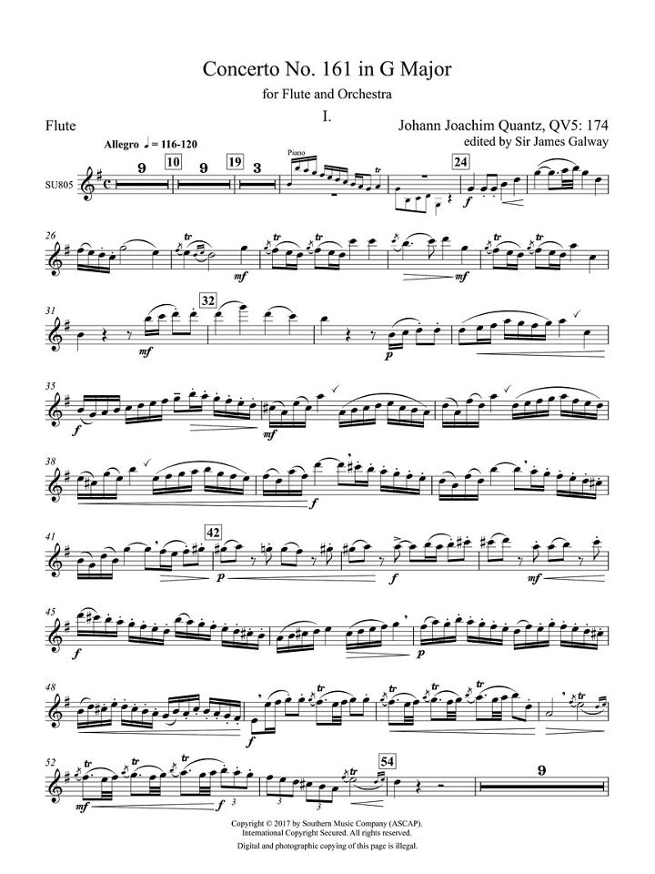 Quantz, JJ :: Concerto in G Major