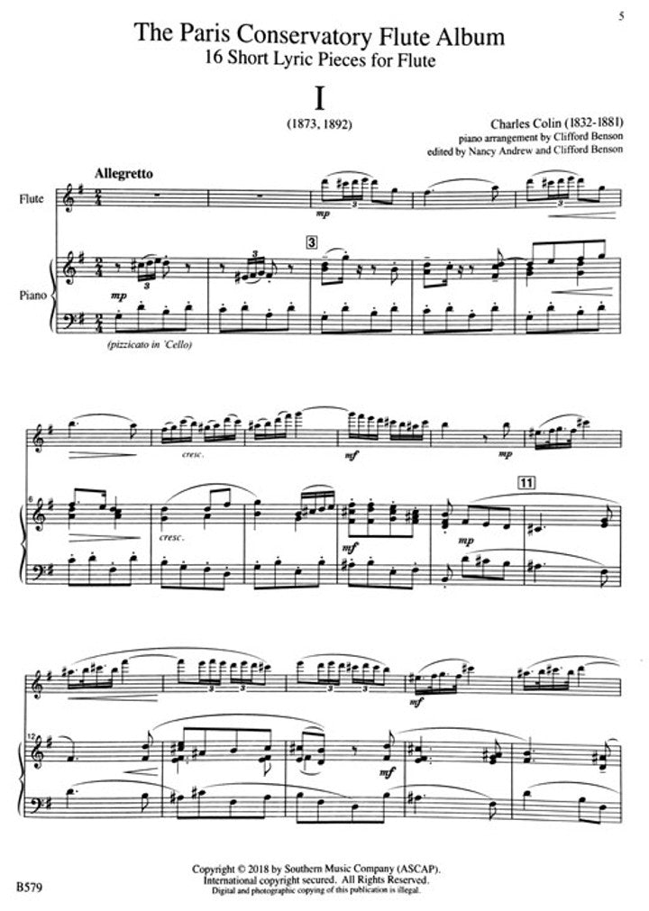 Various :: Paris Conservatory Flute Album