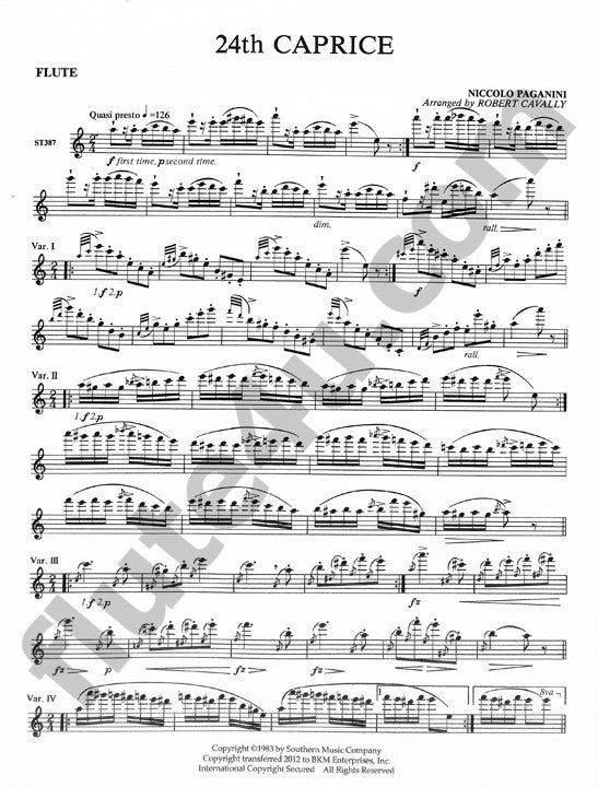 Paganini, N :: Caprice No. 24
