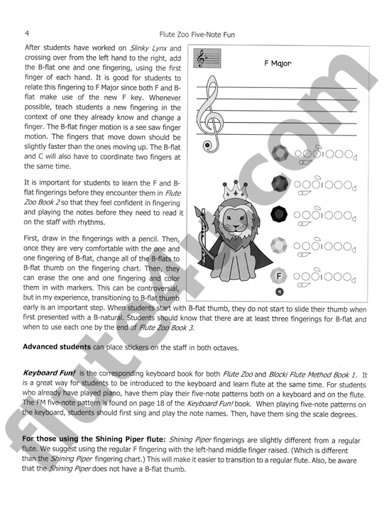 Blocki, K :: Flute Zoo Solo Book - Teacher's Manual
