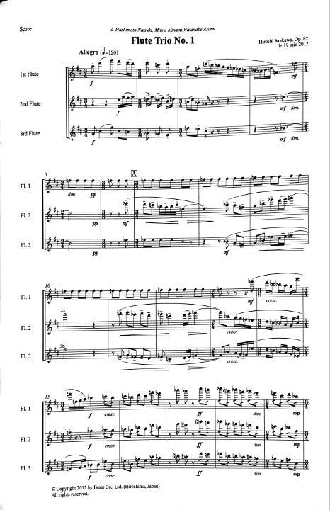 Arakawa, H :: Flute Trio No. 1