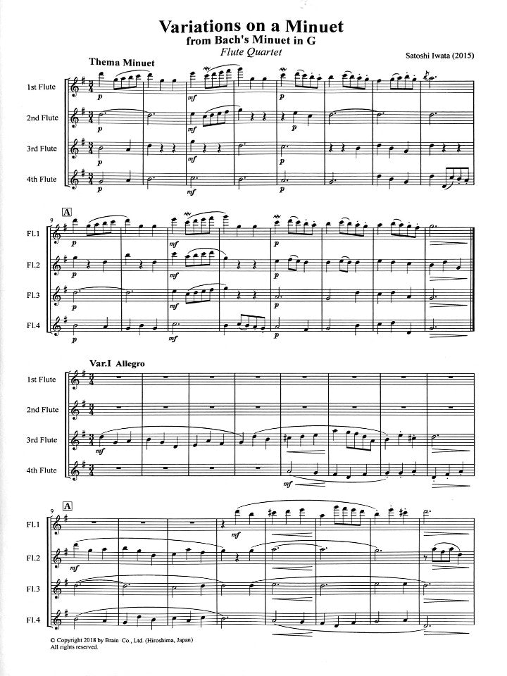 Iwata, S :: Variations on a Minuet