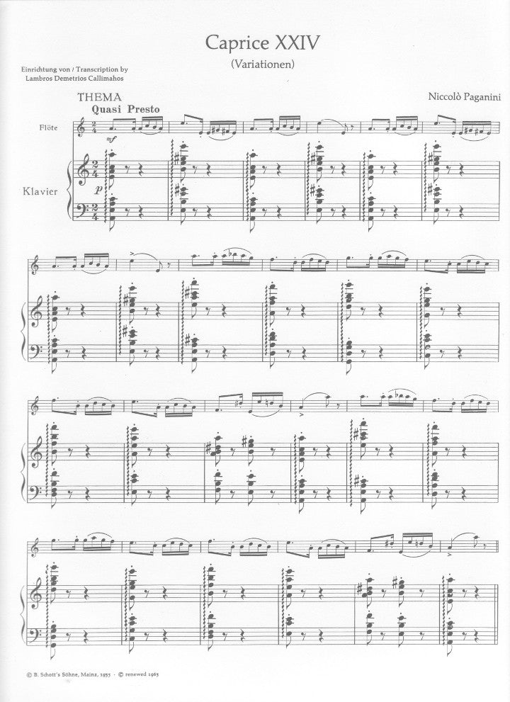 Paganini, N :: Caprice XXIV