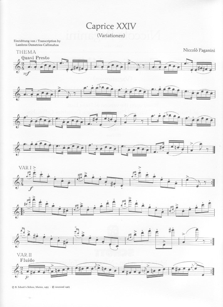 Paganini, N :: Caprice XXIV