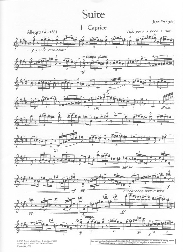 Francaix, J :: Suite