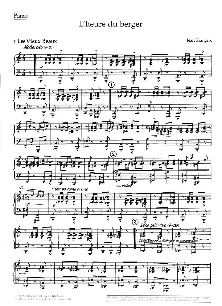 Francaix, J :: L'heure du berger (parts)