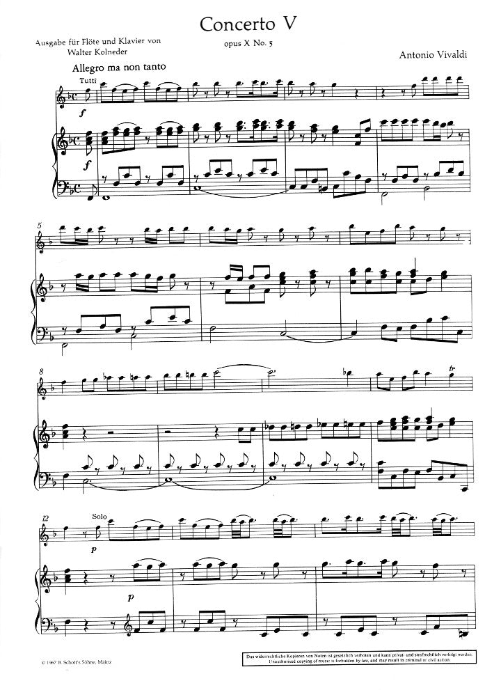 Vivaldi, A :: Concerto No. 5, op. 10
