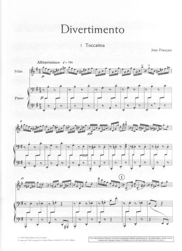 Francaix, J :: Divertimento
