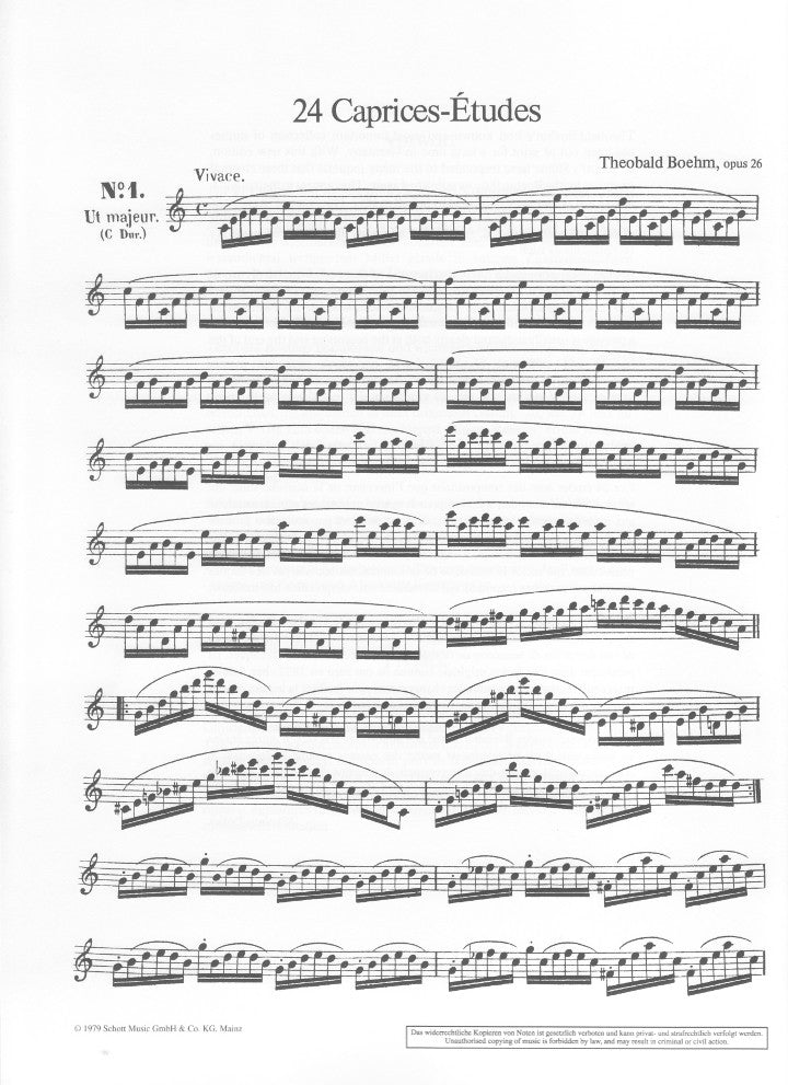 Boehm, T :: 24 Caprices-Etudes op. 26